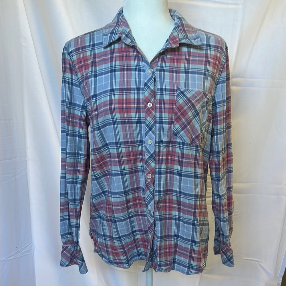 Vineyard Vines Red and Blue Plaid Button Down Shirt